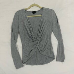 Bebe Grey twist front Top Medium